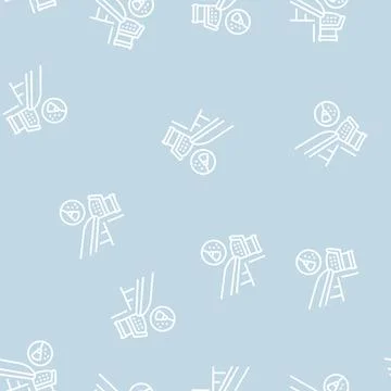 Gutter cleaning line seamless pattern Stock Illustration