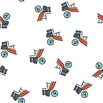 Gutter cleaning vector seamless pattern Stock Illustration