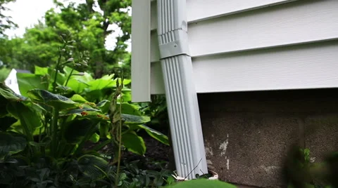 Gutter Corner Downspout Rise Fast Stock Footage 62265661