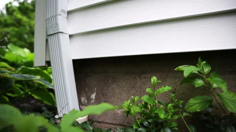 Gutter Corner Downspout Rise Slow Video stock 62266318