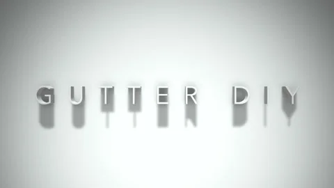 Gutter diy 3D title animation with shadows on a white background Stock Footage 297819848