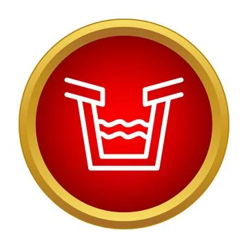 Gutter drain delivering rainwater into storage icon Stock Illustration