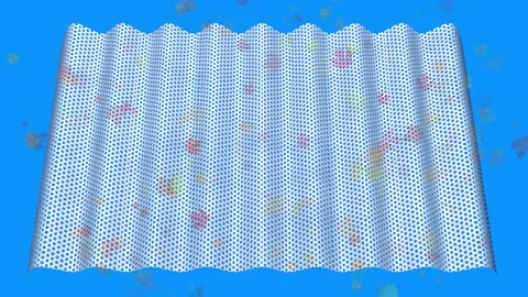 Gutter guard filter captures leaves , debris . 3d animation rendering Stock-Footage 139048007