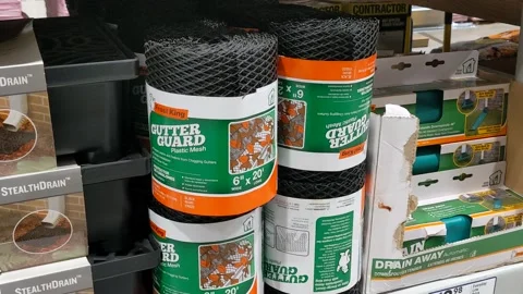 Gutter Guard Plastic Mesh Available for Purchase Stock Footage 168979988