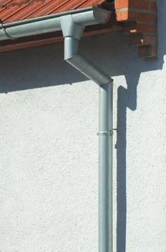 Gutter on a House Foto stock