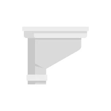 Gutter icon flat isolated vector Stock Illustration