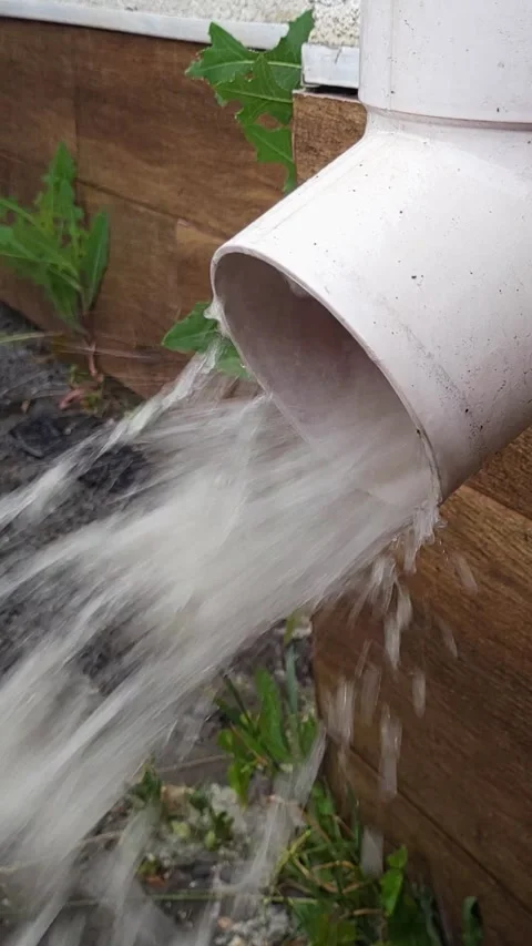 Gutter overflowing with rainwater. Stock Footage 279560162