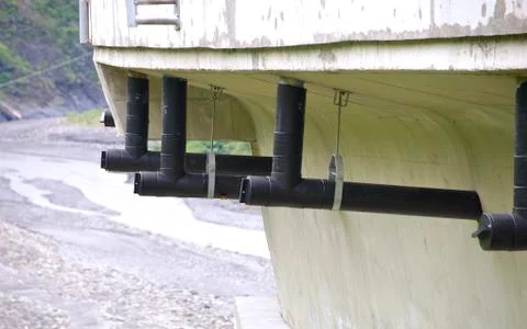 The gutter pipes Foto stock