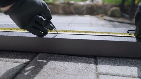 Gutter Series 04A - Measuring Metal Gutter With Tape Measure Видео 343245417
