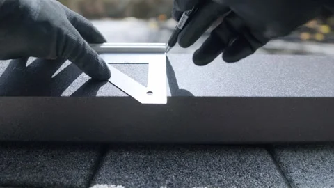 Gutter Series 04B - Marking Cut Line On Metal Gutter Видео 343245356