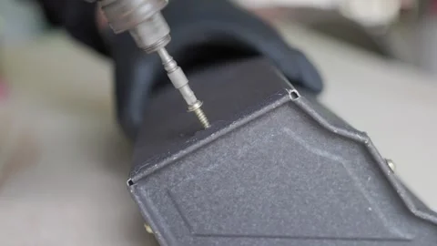 Gutter Series 06 - Screwdriver Fastening Screw Into Gutter Cap Видео 343245743
