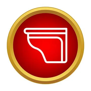 Gutter system draining water from house roof icon Stock Illustration