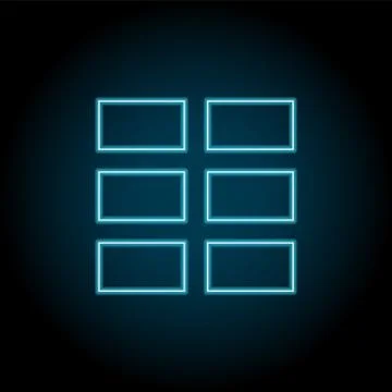 Gutter, text neon icon. Simple thin line, outline vector of Text editor icons Stock Illustration