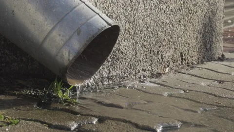 Gutter with water sprinkling Stock Footage 147749224