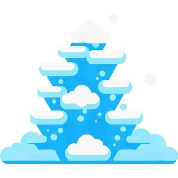 Gutter Winter Snow Cold White Clearing Stock Illustration