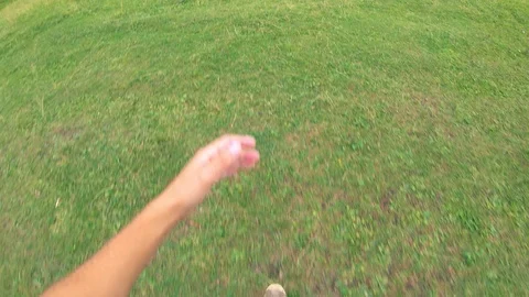 The guy accelerates and jumps down a high hill near the river Bank. Stock Footage 108370895