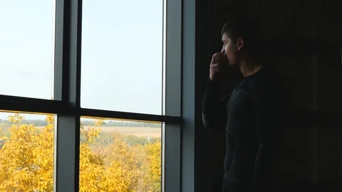 The guy and an apple. Stock Footage 108680352