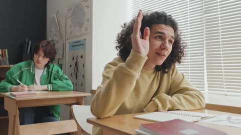 Guy Asking Question on Lecture 動画素材 207733446