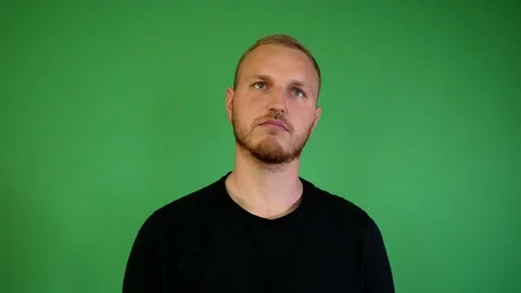 Guy with a beard doesn't care Stock Footage 115238171