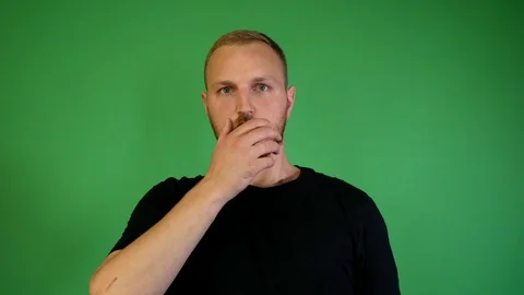 The guy with the beard was scared Stock Footage 115238097