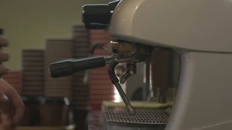 The guy is beating milk Stock Footage 93136833