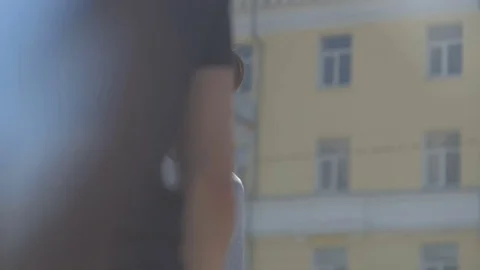 Guy breaks off from the spot and rolls on the skateboard Stock Footage 81809894