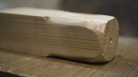 The guy burns wood with a torch loft Stock Footage 108501151