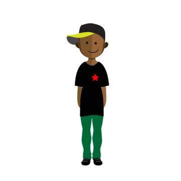 The guy in a cap Illustrazione stock