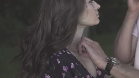 Guy caring for a girl Stock Footage 112247574