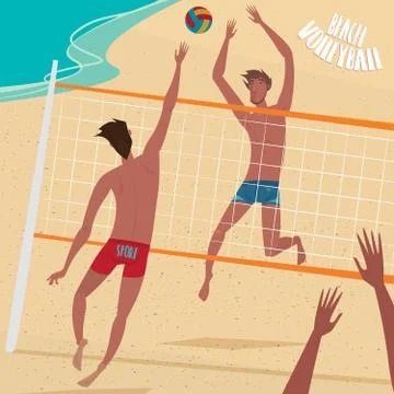 Guy catches a ball from the other guy Stock Illustration