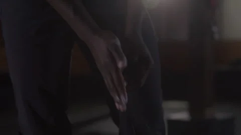 Guy Chalks Hands In Gym Stock Footage 270324221