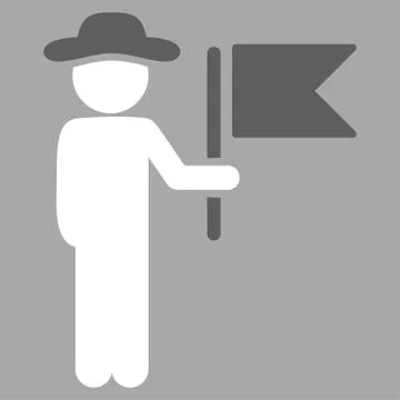 Guy Commander Icon Stock Illustration