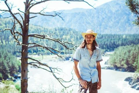 The guy in the cowboy hat Stock Photos