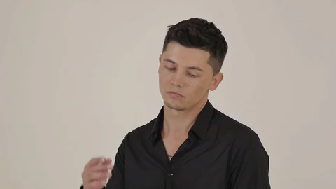 Guy Dances With his Hands Stock Footage 87975426