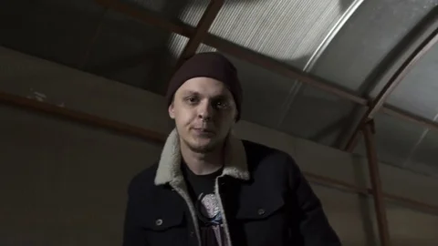 Guy dances in transition Stock Footage 80366483