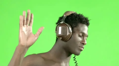 Guy dancing time lapse chroma Stock Footage 12249599