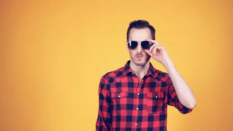 The guy defiantly looking at the camera Stock-Footage 74953973