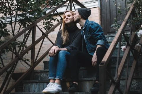 A guy with a dog Stock Photos