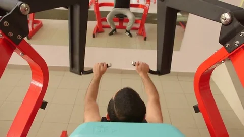 Guy doing an exercise of hands Stock Footage 73989043