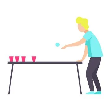 Guy drinking cocktails at party, young man having fun at nightclub vector 스톡 일러스트