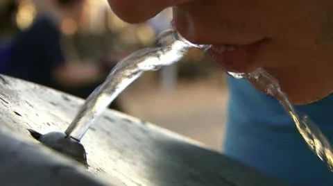 Guy Drinking Water Stock Footage 20509240