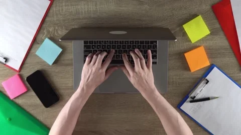 Guy is earn money developing the websites using laptop. Stock Footage 206109534