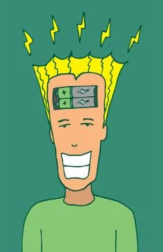 Guy electricity Stock Illustration