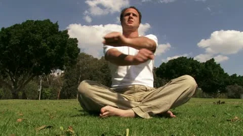 Guy exercising arms Stock Footage 20510327