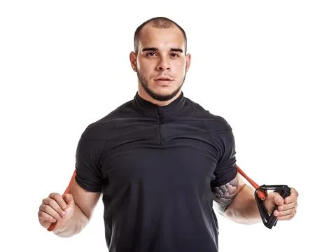 Guy with expander Stock Photos