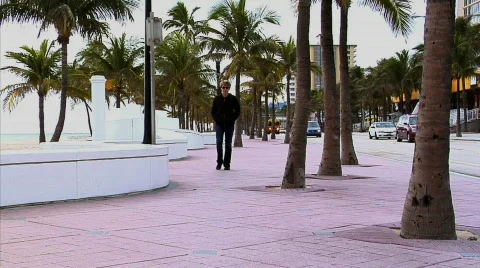 Guy at a Florida Beach Stock Footage 377272