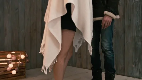 The guy with the girl in the studio Stock Footage 70765920