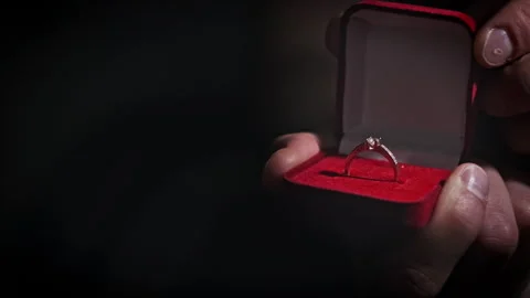Guy Gives an Engagement Ring to His Bride Video stock 256077966