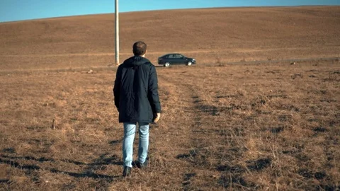 Guy goes a confident gait Stock Footage 98450947