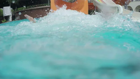 The Guy Is Going To The Pool Video stock 91592975